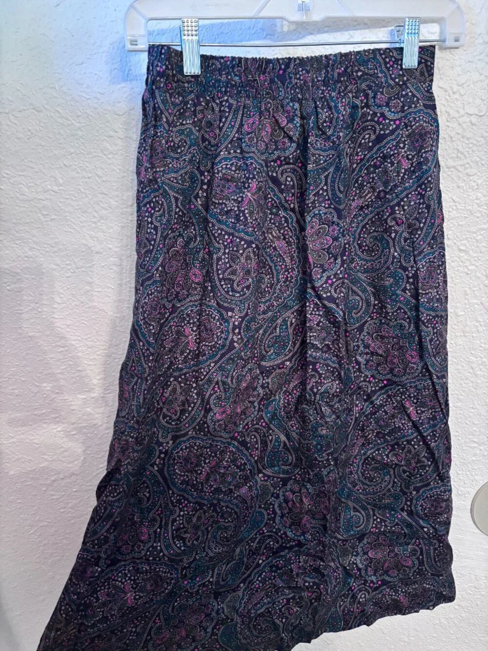 Norton McNaughton vintage paisley midi skirt 6 whimsigoth romantic fairycore